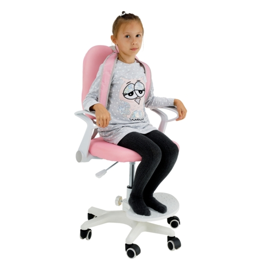 Növekvő szék alappal és pántokkal, rózsaszín/fehér, ANAIS
