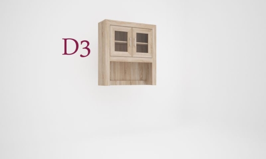 Dany Tálaló D3 Felső Vitrines Elem (96 cm)