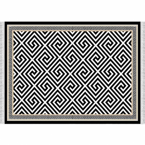 Szőnyeg, fekete-fehér minta, 80x200, MOTIVE