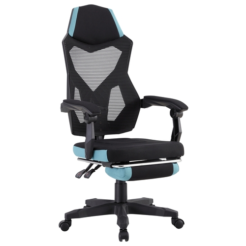Irodai/gamer szék, fekete/neomint, JORIK