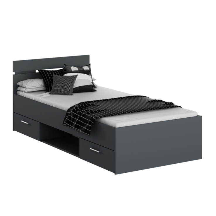 Ágykeret, 90x200, grafit, MICHIGAN NEW raktárról