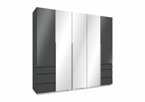 Silver magasfényű gardrób (225 cm)
