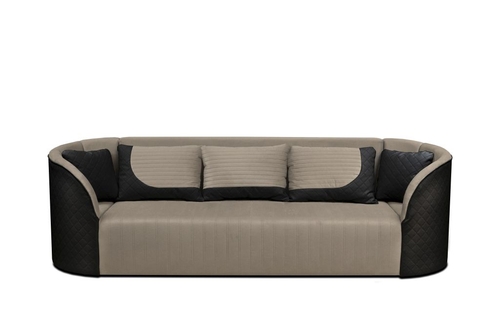 Design1 kanapé S16-Fekete bőr