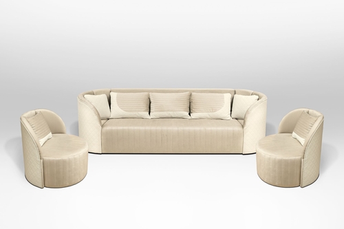 Design1 ülőgarnitúra S12-Bézs bőr