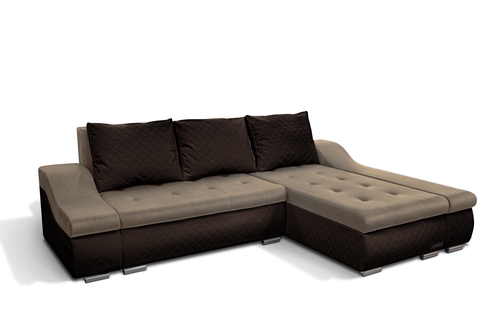 Design2 sarokkanapé s16-barna bőr