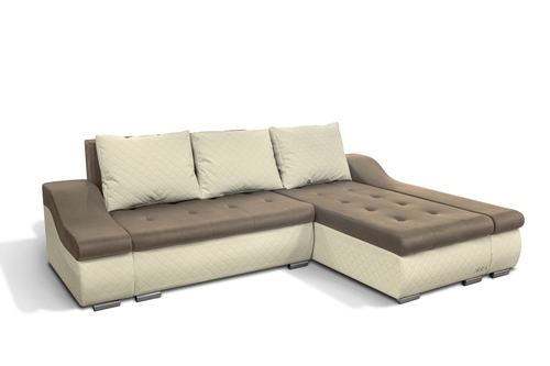 Design2 sarokkanapé s16-bézs bőr raktárról