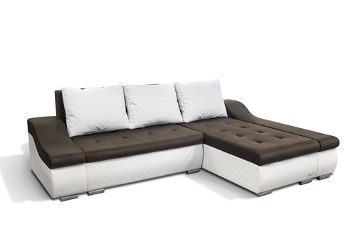 Design2 sarokkanapé s28-fehér bőr