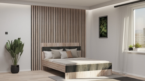 Tritón Falpanel 90 x 50 cm Lap: Antracit Léc: Kézműves tölgy