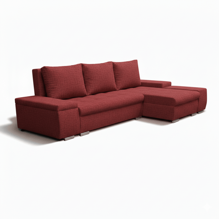 Kitti sarokkanapé lux15 bordó