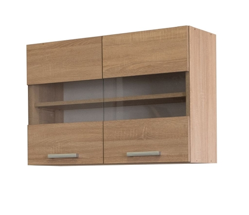 Nóra felső 2 ajtós üveges elem (80 cm)
