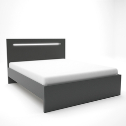 Favorit_agy_matt_sotetszurke_matraccal_LED_feher_studio