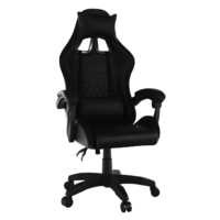 Irodai/gamer szék RGB LED háttérvilágítással, fekete, MAFIRO