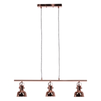 Függőlámpa retro stílusban, fém, rose gold, AVIER TYP 4