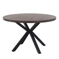 Étkezőasztal, sötét tölgy/fekete, átmérő 120 cm, MEDOR