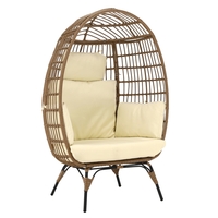 Rattan fotel, természetes/fekete/bézs, KARMEN