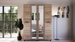 Avalon Gardrób 140 cm Sonoma-Sonoma-Trüffel
