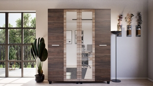 Avalon Gardrób 140 cm Sonoma-Sötét Kávé-Sonoma