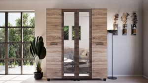 Avalon Gardrób 160 cm Sonoma-Sonoma.-Sötét Kávé