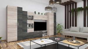 Capri 4-es összeállítás 400 cm 150 cm-es Tv-s hátlappal