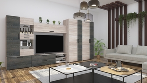 Capri 5-ös összeállítás 380 cm 130 cm-es Tv-s hátlappal