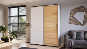 Tolóajtós RETRO-A 160 cm Fehér-Sonoma