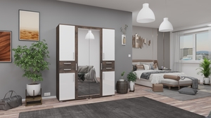 GIB Salon 1. 160 cm Iszap Tölgy-Magasfényű Fehér