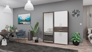 GIB Salon 3. Iszap Tölgy-Magasfényű Fehér