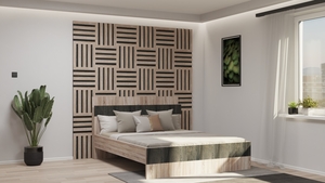 Tritón Falpanel 39 x 39 cm Lap: Antracit tölgy Léc: Kézműves tölgy