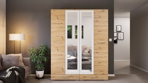 Kolin A-3 Gardrób 140 cm Korpusz Artisan Tölgy Front Artisan Tölgy-Fehér