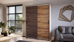 Tolóajtós RETRO-A 138 cm Sötét Kávé-Barok Tölgy